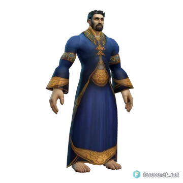 Robe of the Archmage worn by a human male, rendered from the Forever client