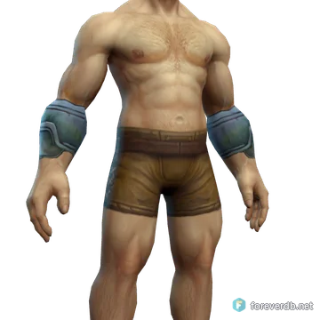 Formidable Bracers worn by a human male, rendered from the Forever client