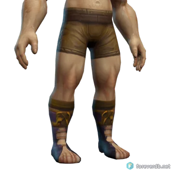 Footpads of the Fang worn by a human male, rendered from the Forever client