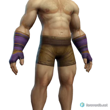 Gloves of the Fang worn by a human male, rendered from the Forever client