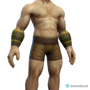 Gallan Cuffs worn by a human male, rendered from the Forever client