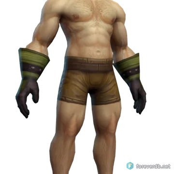 Ranger Gloves worn by a human male, rendered from the Forever client