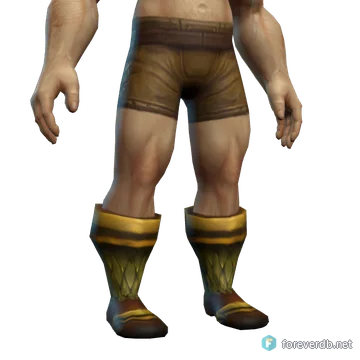 Burnished Boots worn by a human male, rendered from the Forever client