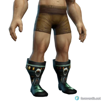 Jangdor's Handcrafted Boots worn by a human male, rendered from the Forever client