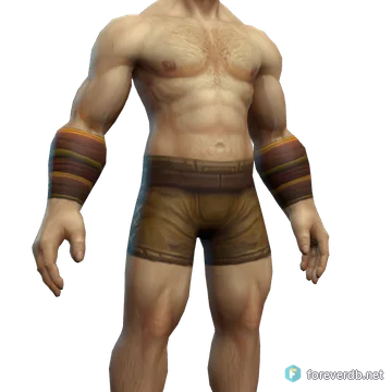 Bright Bracers worn by a human male, rendered from the Forever client