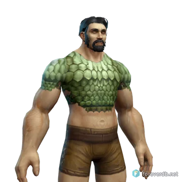 Cadet Vest worn by a human male, rendered from the Forever client