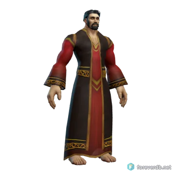 High Robe of the Adjudicator worn by a human male, rendered from the Forever client