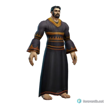 Death Speaker Robes worn by a human male, rendered from the Forever client