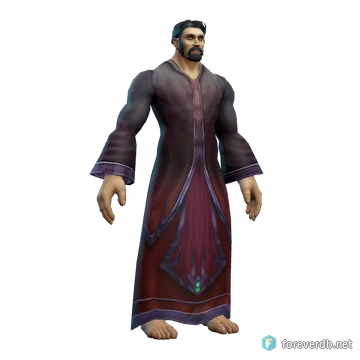Necrology Robes worn by a human male, rendered from the Forever client