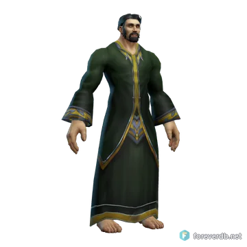 Harlequin Robes worn by a human male, rendered from the Forever client