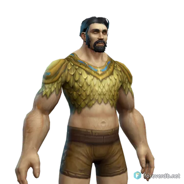 Dragonscale Breastplate worn by a human male, rendered from the Forever client