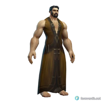 Resilient Robe worn by a human male, rendered from the Forever client