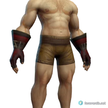 Wolf Rider's Gloves worn by a human male, rendered from the Forever client