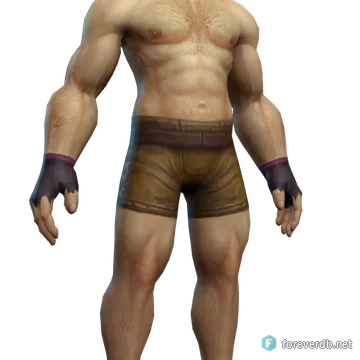 Adept's Gloves worn by a human male, rendered from the Forever client