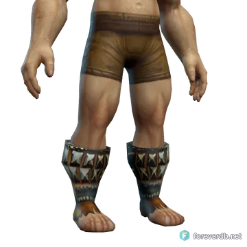 Chieftain's Boots worn by a human male, rendered from the Forever client