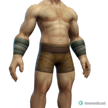 Stonecloth Bindings worn by a human male, rendered from the Forever client