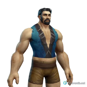 Thick Leather Tunic worn by a human male, rendered from the Forever client