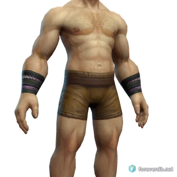 Hexed Bracers worn by a human male, rendered from the Forever client