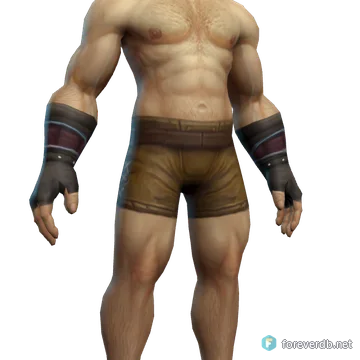 Wolfclaw Gloves worn by a human male, rendered from the Forever client