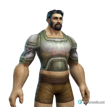 Impenetrable Breastplate worn by a human male, rendered from the Forever client