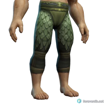 Leotardos de escamas de dragón verde, renderizado con el cliente de Forever