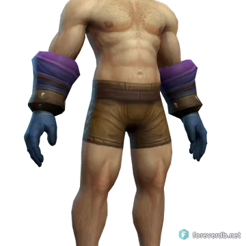 Bonecaster's Gloves worn by a human male, rendered from the Forever client