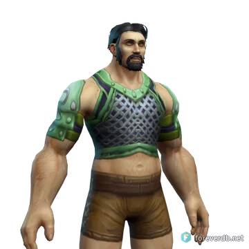 Green Whelp Armor worn by a human male, rendered from the Forever client