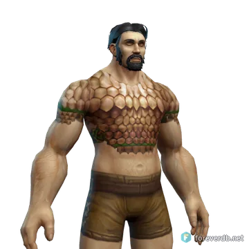 Copper Chain Vest worn by a human male, rendered from the Forever client