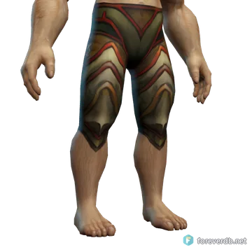 Tyrant's Legplates worn by a human male, rendered from the Forever client