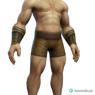 Protector Gauntlets worn by a human male, rendered from the Forever client