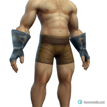 Truesilver Gauntlets worn by a human male, rendered from the Forever client
