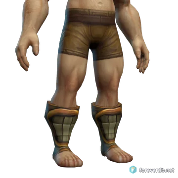 Protector Ankleguards worn by a human male, rendered from the Forever client