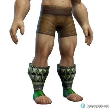Keeper's Hooves worn by a human male, rendered from the Forever client