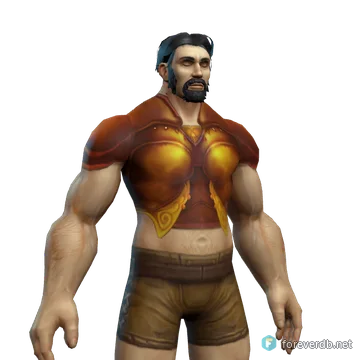 Masterwork Breastplate worn by a human male, rendered from the Forever client