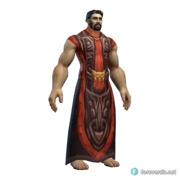 Sanguine Robe worn by a human male, rendered from the Forever client