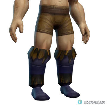 Gryphon Mail Greaves worn by a human male, rendered from the Forever client