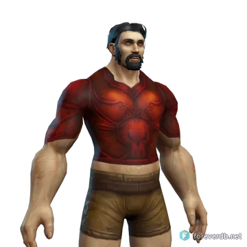 Bloodlust Breastplate worn by a human male, rendered from the Forever client