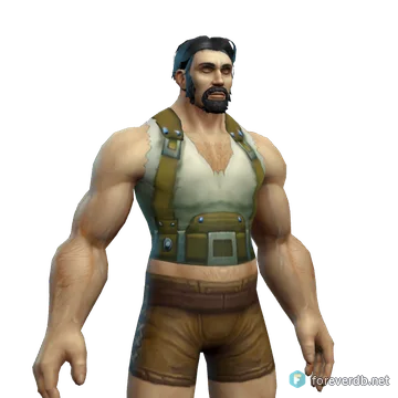 Lumberjack Jerkin worn by a human male, rendered from the Forever client