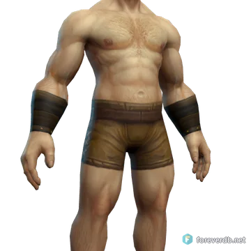 Mesh Bracers worn by a human male, rendered from the Forever client