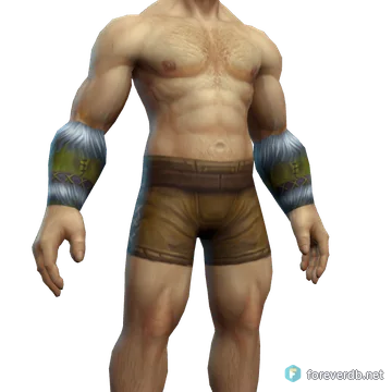 Hunting Bracers worn by a human male, rendered from the Forever client