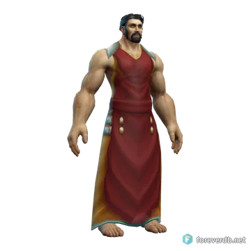 Simple Robe worn by a human male, rendered from the Forever client