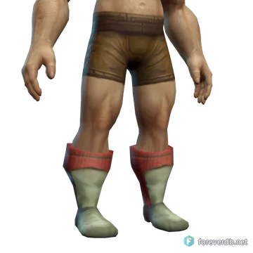 Goblin Rocket Boots worn by a human male, rendered from the Forever client