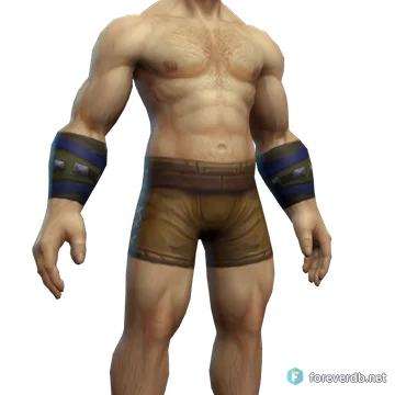 Windchaser Cuffs worn by a human male, rendered from the Forever client