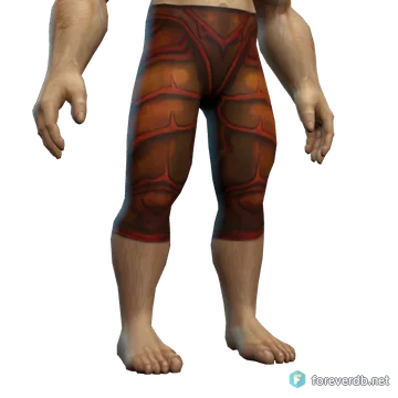 Orcish War Leggings worn by a human male, rendered from the Forever client