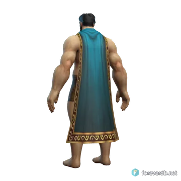 Excavation Cloak worn by a human male, rendered from the Forever client