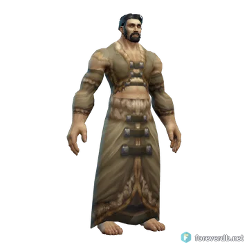 Stonecloth Robe worn by a human male, rendered from the Forever client