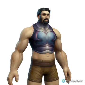 Ornate Mithril Breastplate worn by a human male, rendered from the Forever client