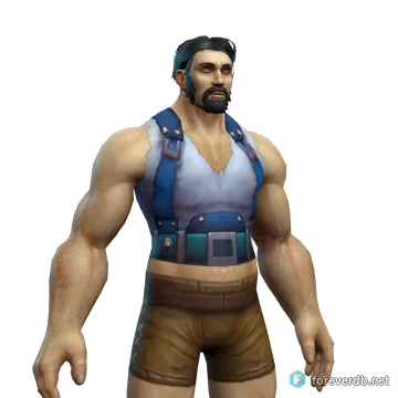 Warped Leather Vest worn by a human male, rendered from the Forever client