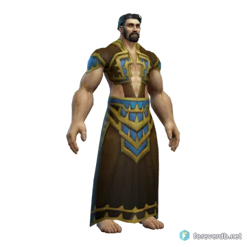 Twilight Robe worn by a human male, rendered from the Forever client