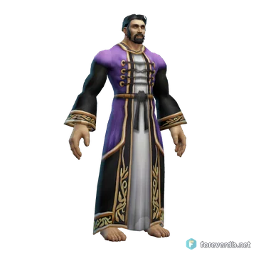Regal Robe worn by a human male, rendered from the Forever client